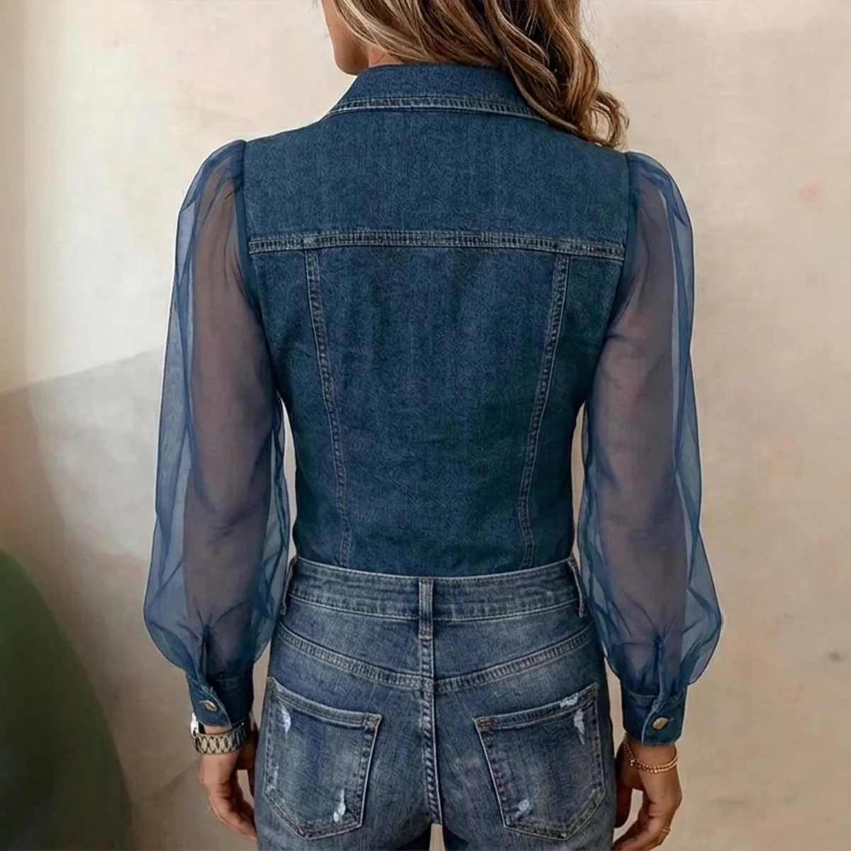 Chemise ample en denim